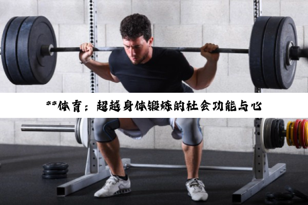 **体育:超越身体锻炼的社会功能与心灵乐章**